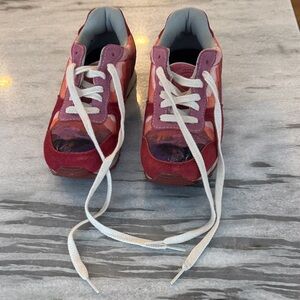 Inkkas Vibrant Red and Pink Sneakers